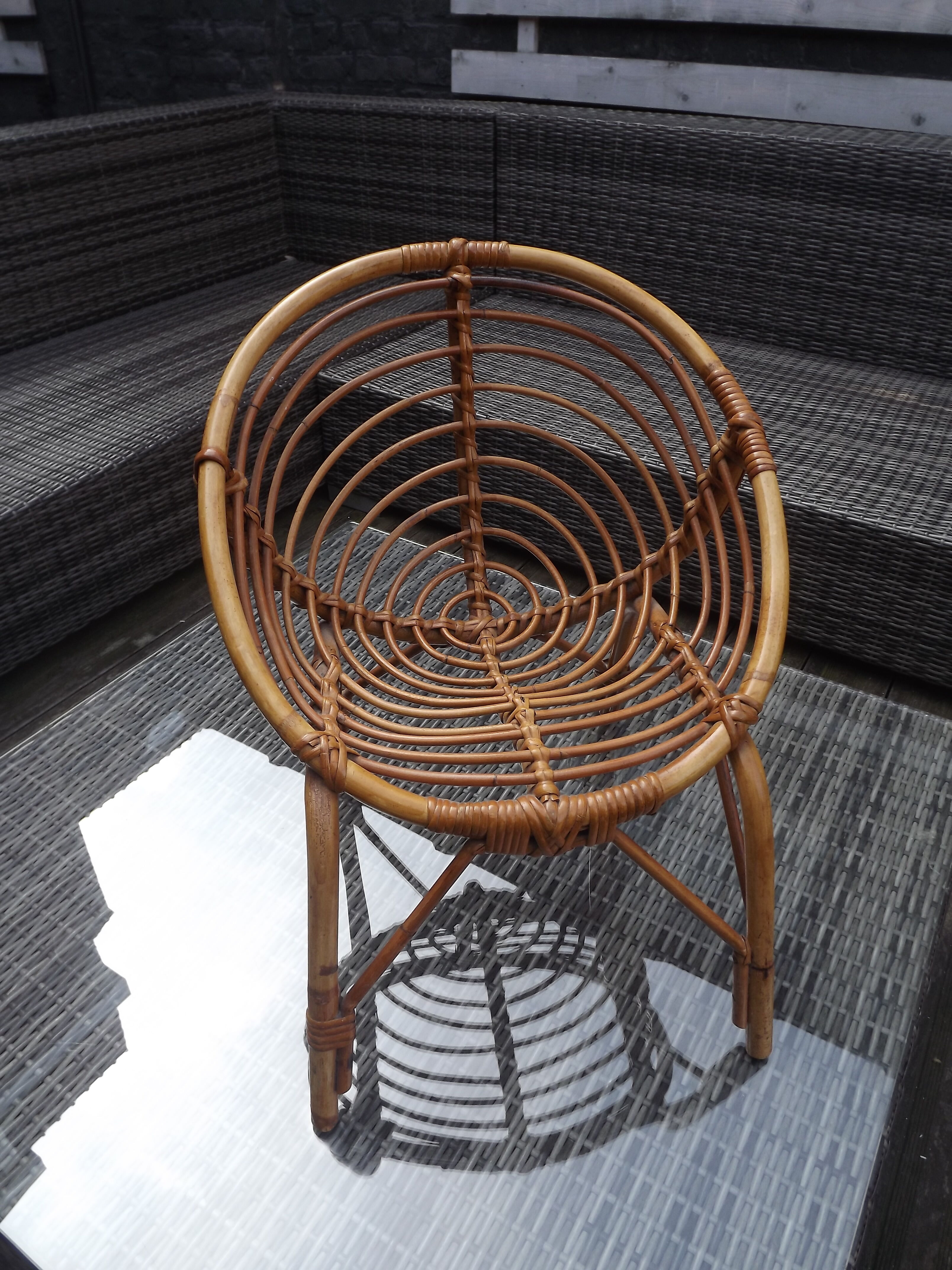 Rattan children chair 60s