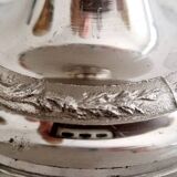 Porcelain cup on silver metal foot