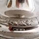 Porcelain cup on silver metal foot
