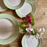 Vintage dessert service, one main course and 6 plates L'AMandinoise