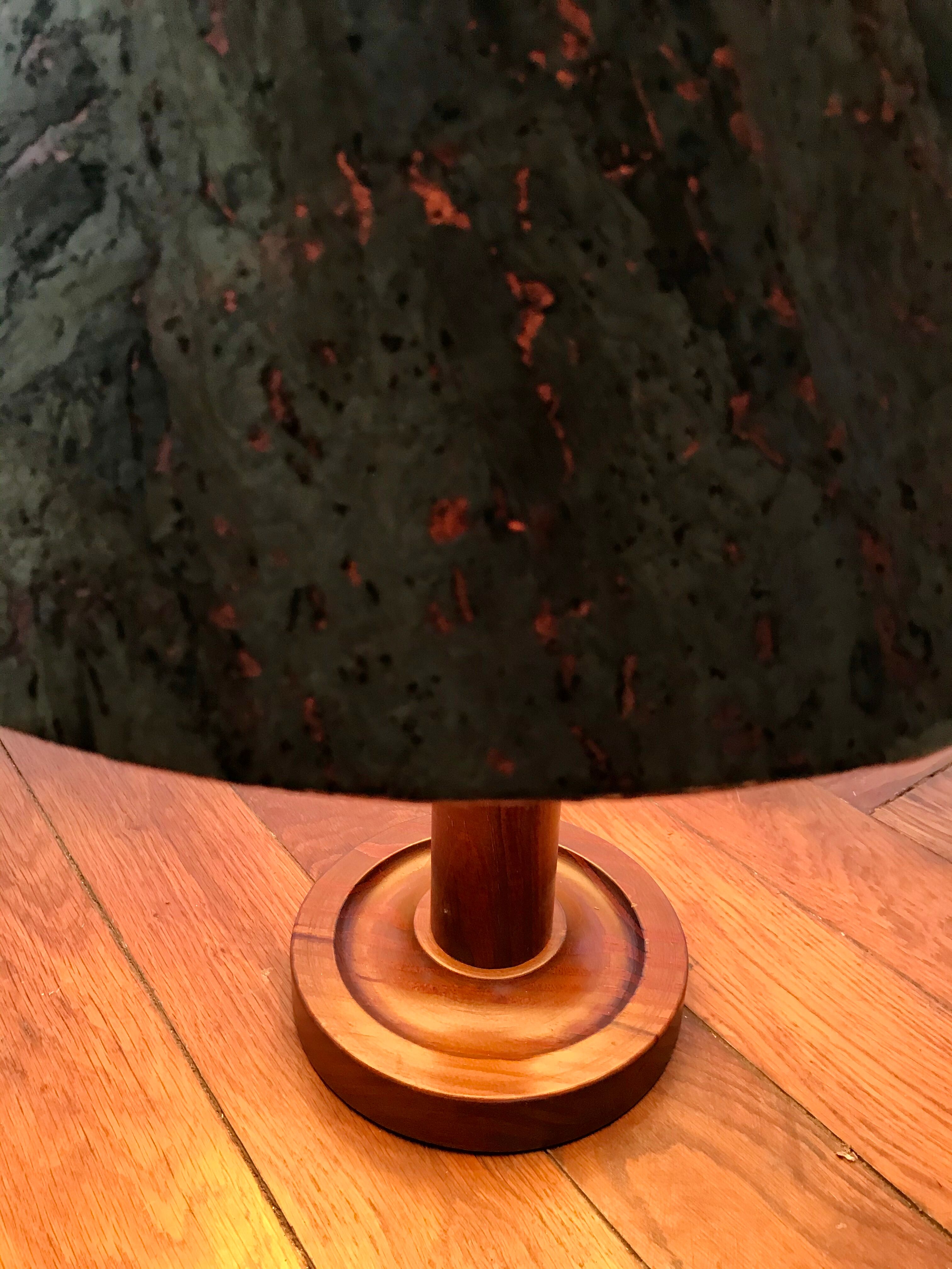 Wood and cork lamp
