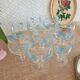 Ensemble de 8 verres à vin ballon Myosotis Veronica vintage