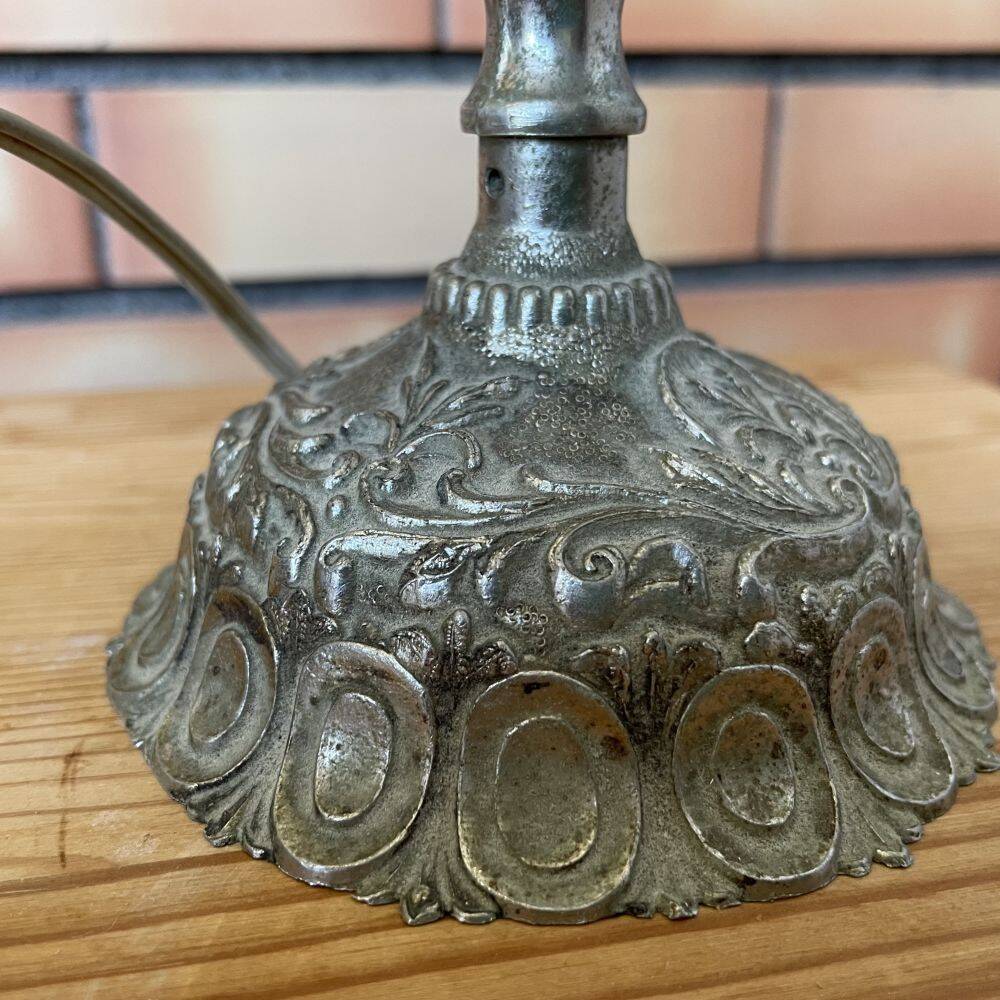 Baroque inspired ornate brass and bubble glass table