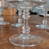 6 Crystal champagne glasses