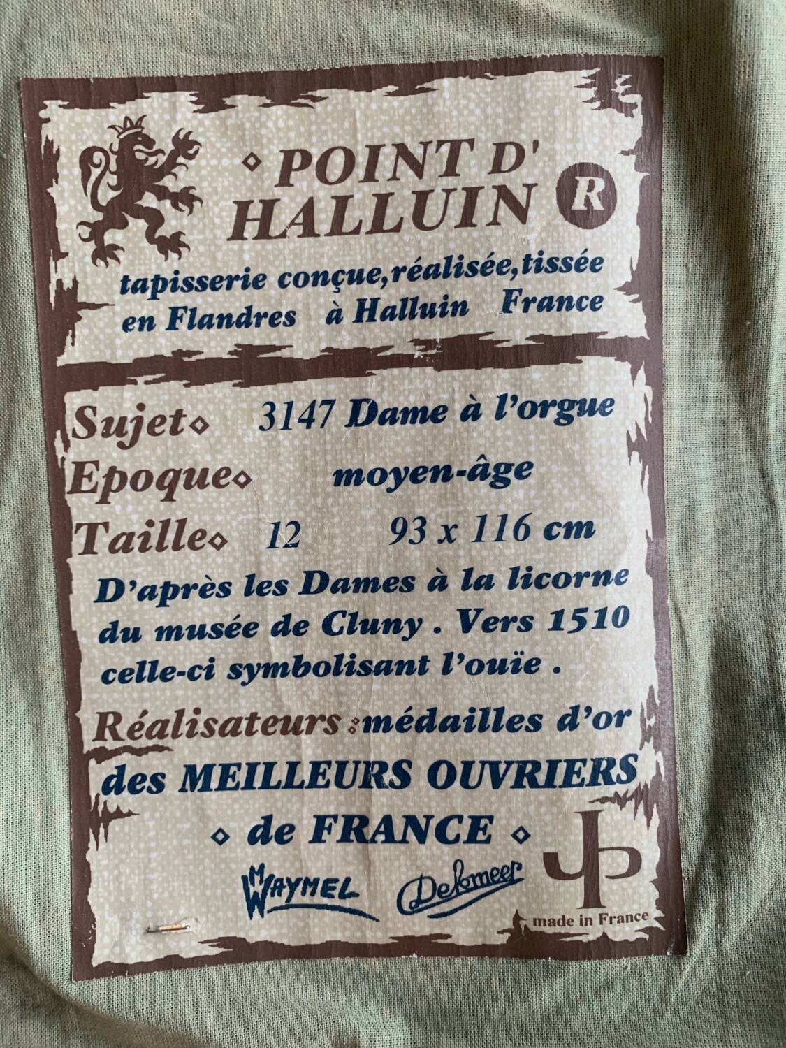Tapisserie au point de l’halluin