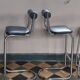 Chaise tabouret de bar chrome 1980