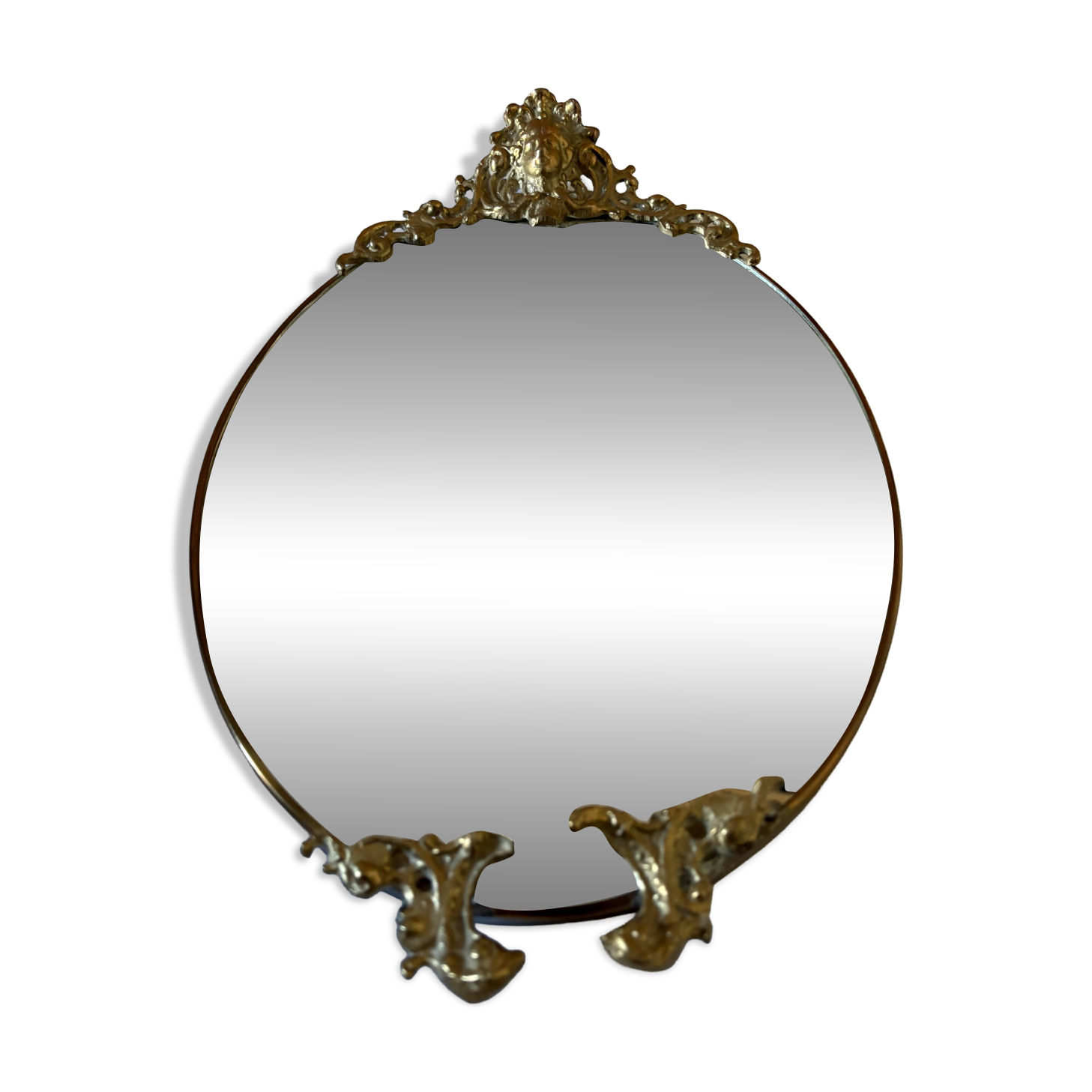 Elegant old oval mirror