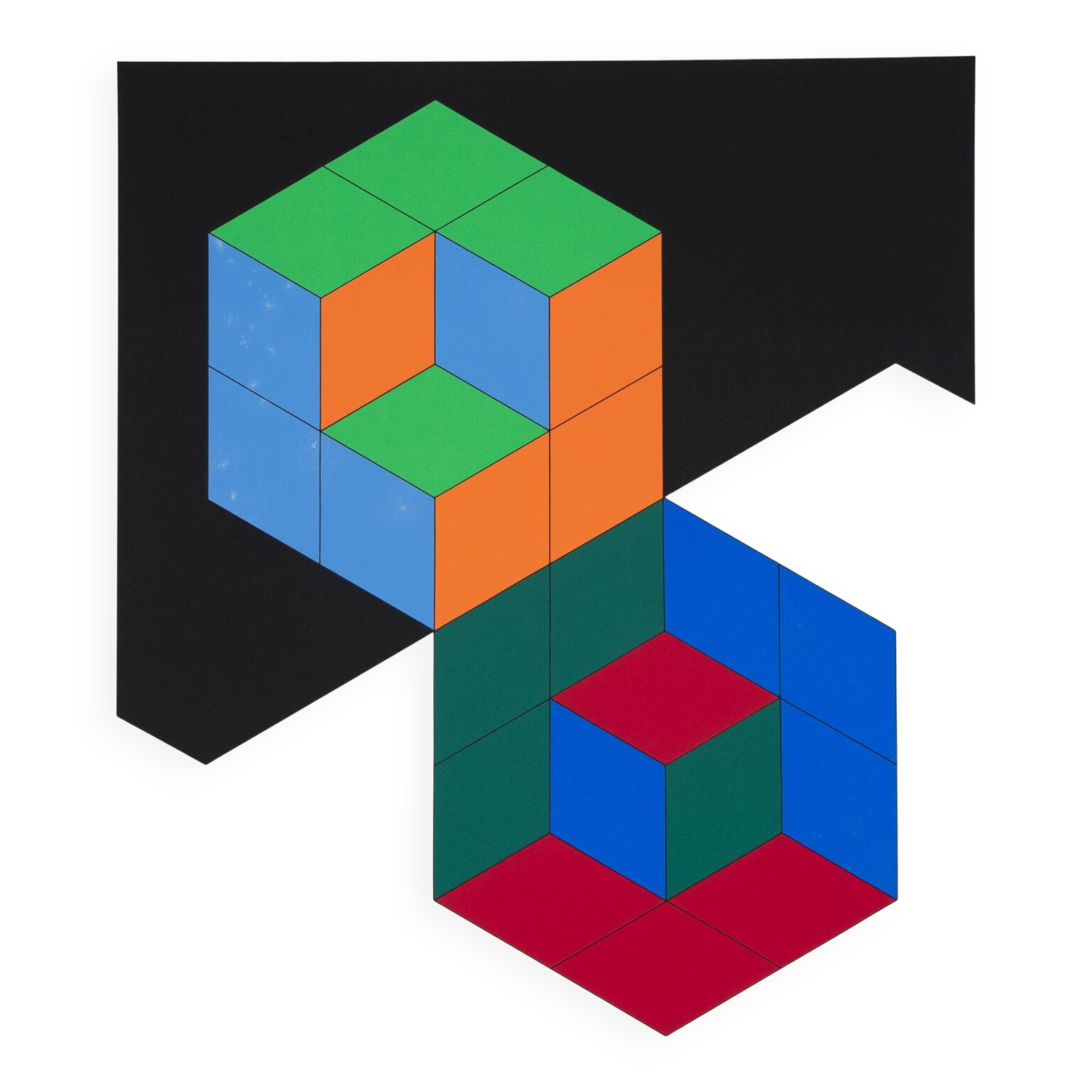 Victor Vasarely: Kinetic Composition: Bi Hexa - Original Silkscreen Print