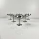 Set of 6 Guy Degrenne stainless steel ice cream cups with spoon