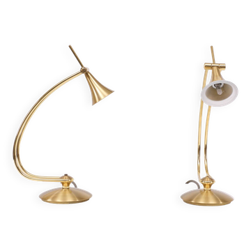 Holtkotter Brass Halogen Table lamps 1980s Germany
