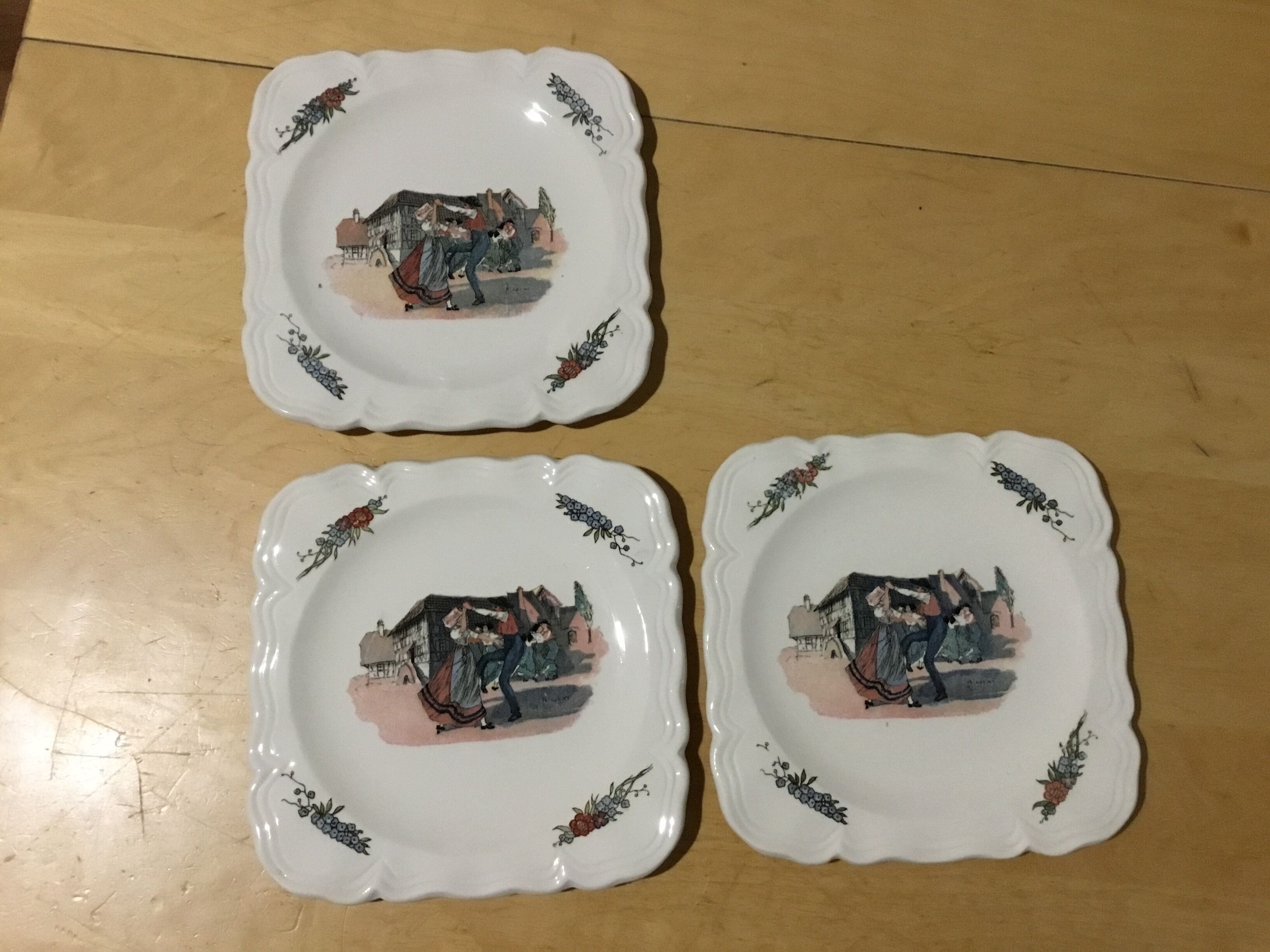 Square plates Obernai Sarreguemines