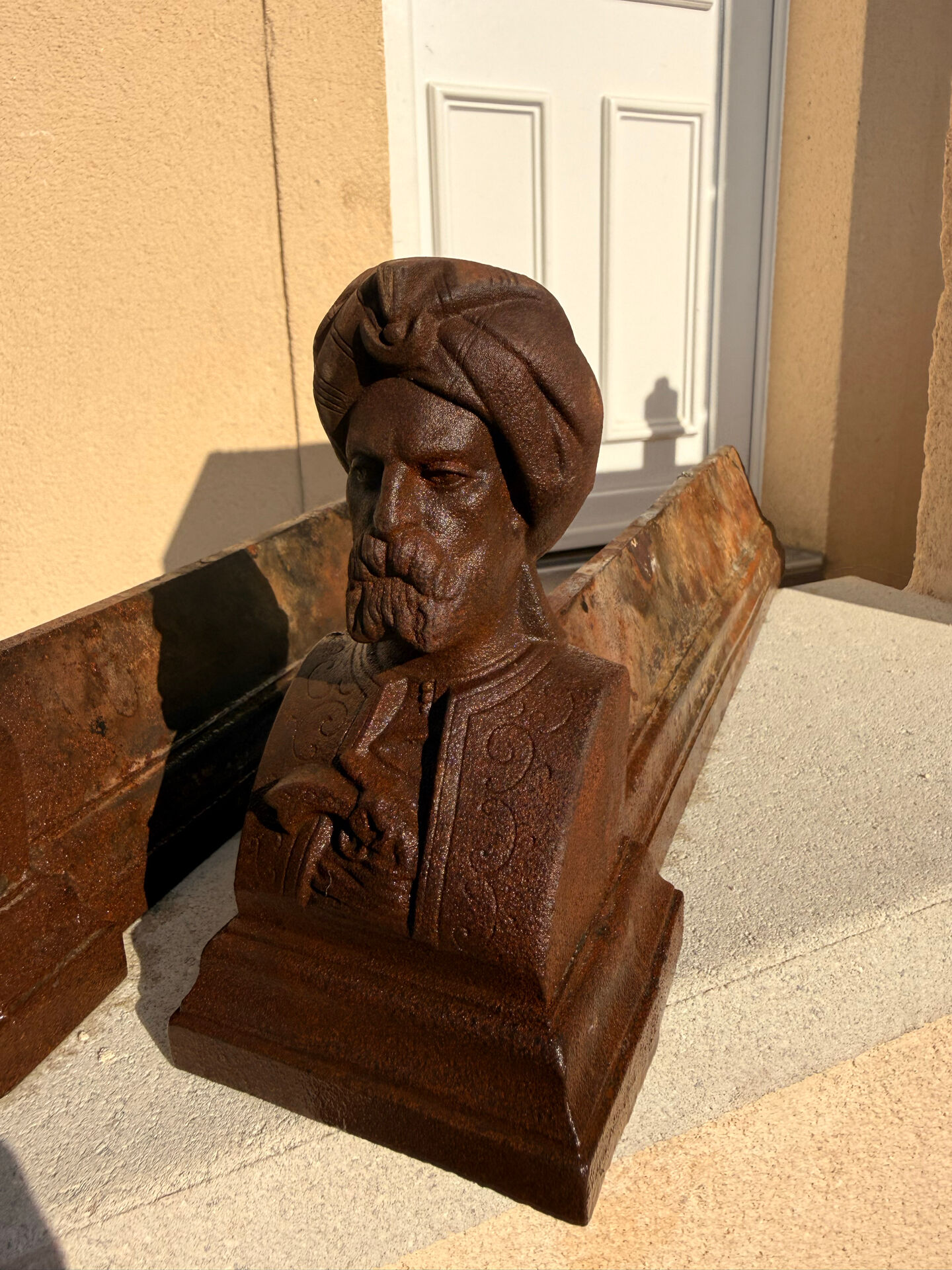 Chenets de cheminé en fonte