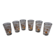 6 tea glasses golden décor camel palm