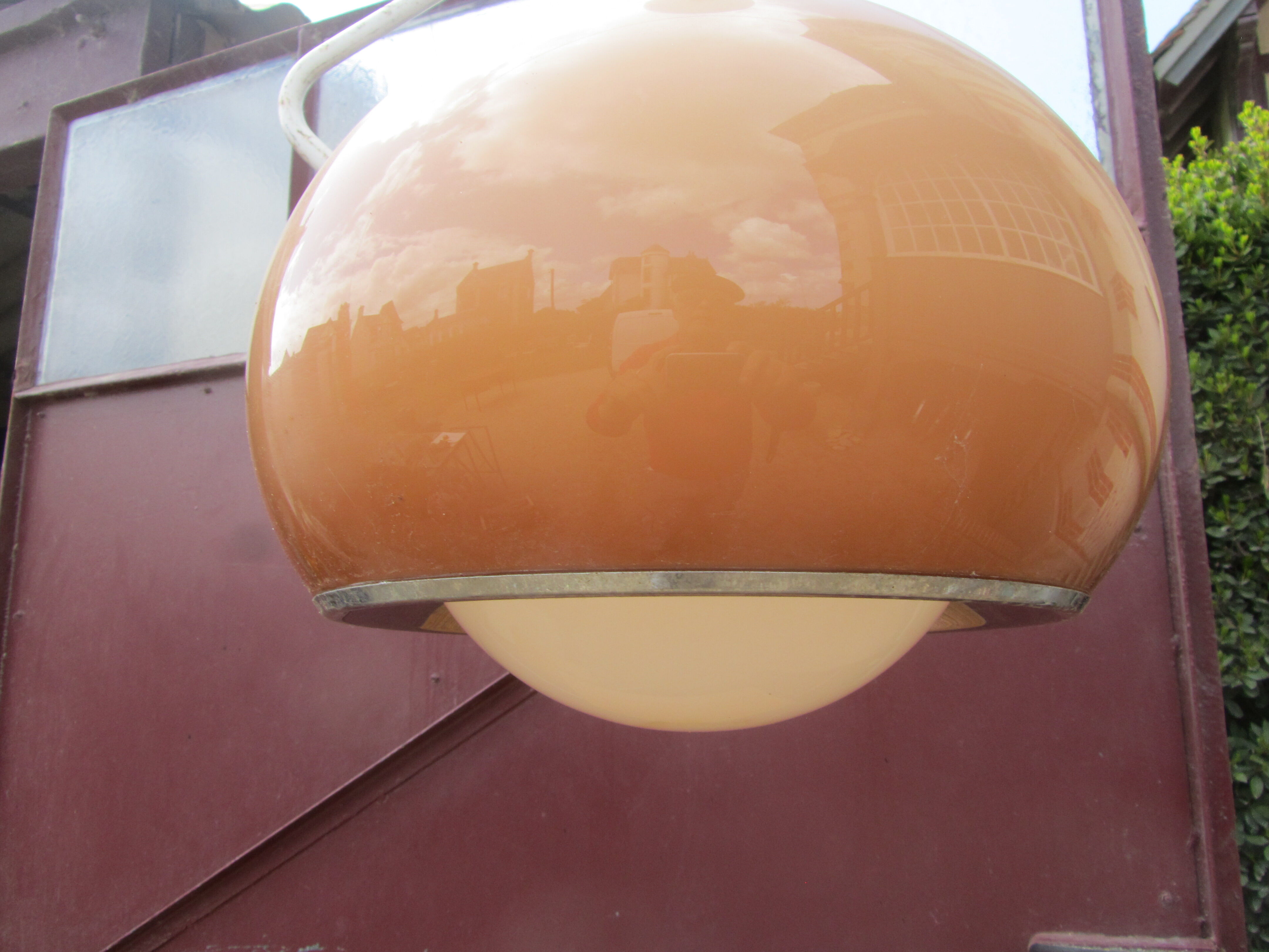 70s plastic ball chandelier