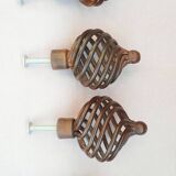 Set of wrought iron furniture knobs