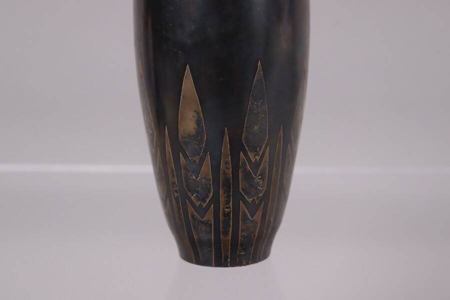 Art Deco brassware vase