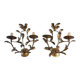 Pair of 1960s gold-tone metal wall sconces