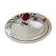 Plat faïence fleurs grenats modèle Artois Sarreguemines