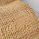 Vintage rattan chaise longue deck chair - 1970s