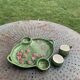 Slurry dish for red fruits, cream pot and vintage sugar bowl