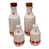 Apple-pattern condiment set