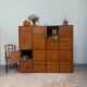 Large vintage wooden locker cabinet