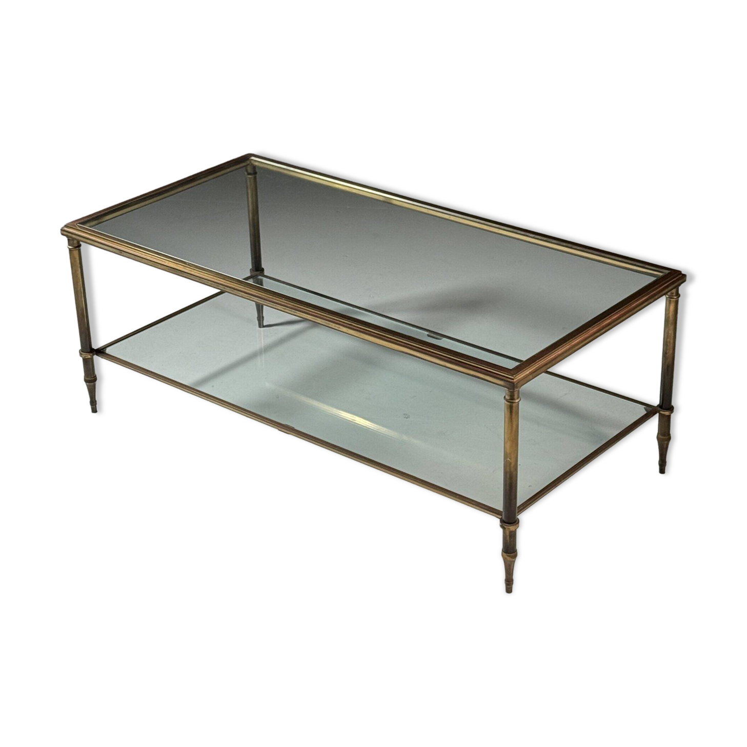 Mid-century glass coffee table