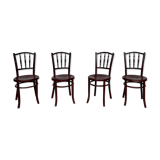 Series 4 wooden chairs 1950 fischel