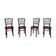 Série 4 chaises en bois bistrot 1950  fischel
