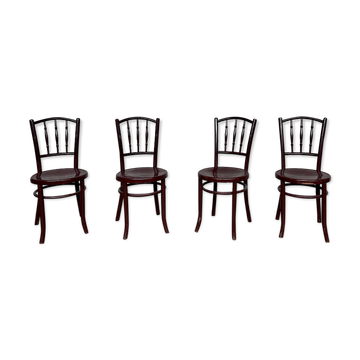Series 4 wooden chairs 1950 fischel