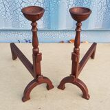 Pair of cast iron chenets
