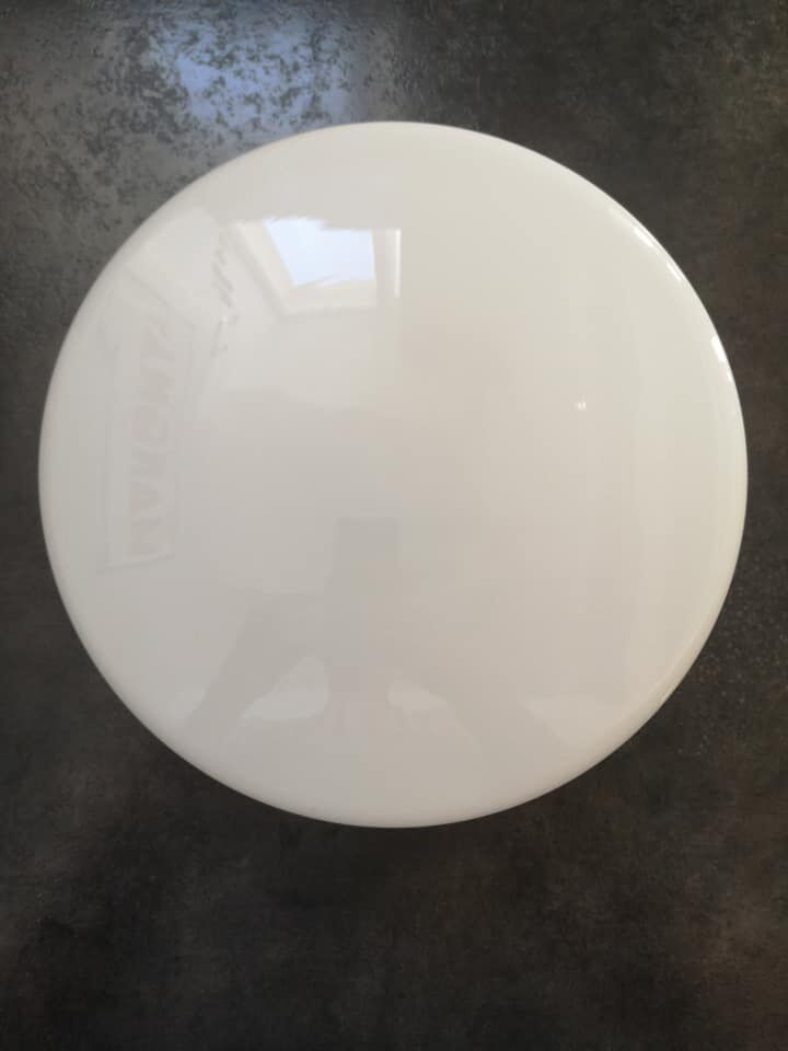 Ceiling lamp old round globe opaline white industrial Art Deco ø 27.5 cm 2