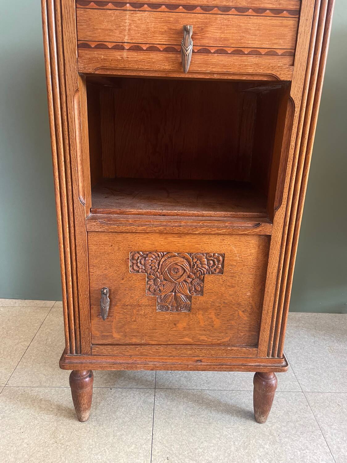 Art deco bedside table, art deco side table