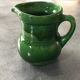 Pichet in vintage in terre cuite varnished shades of green
