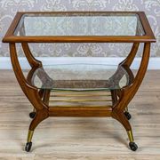 Vintage Coffee Table with Glass Top, 1990s
