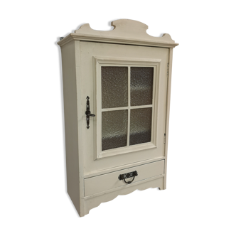Wall-mounted pharmacy toilet cabinet 1900 shabby chic gustavien patina