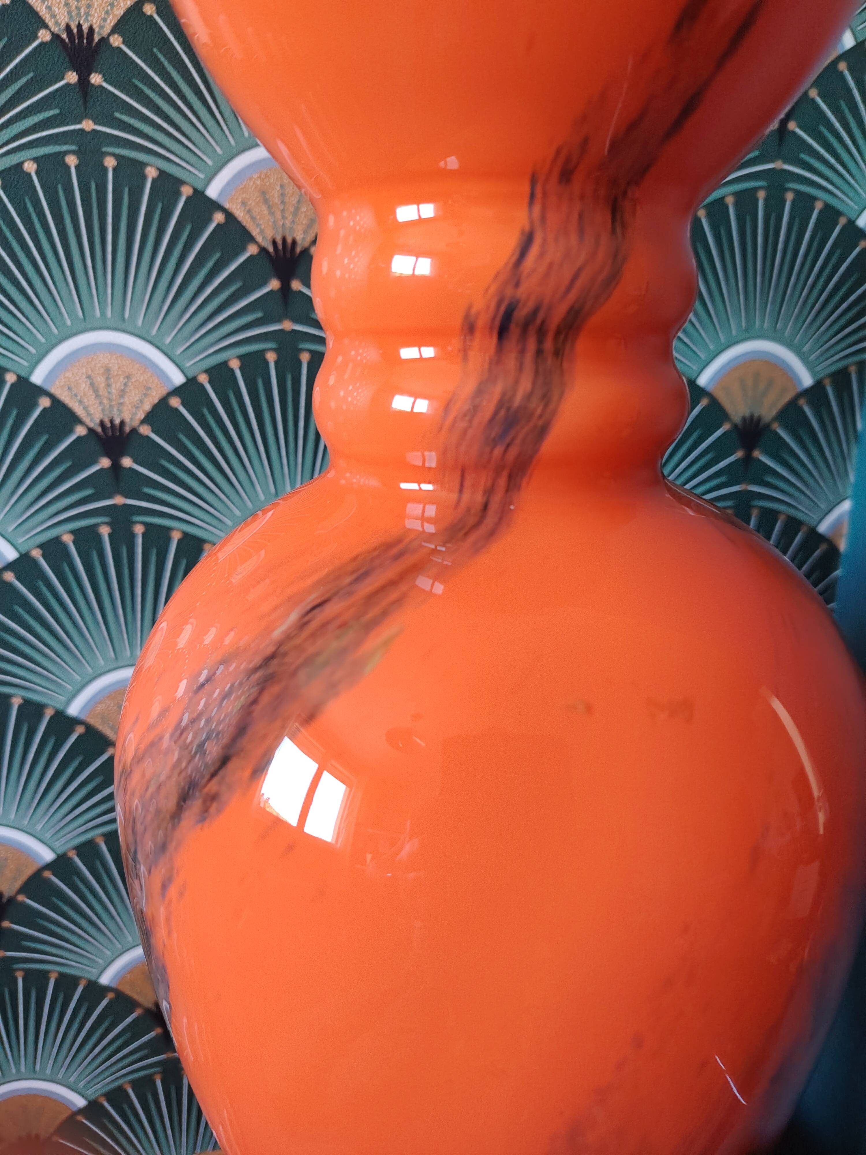 Monumental vase in opaline glass with multiple layers, Murano style 1950/1960.