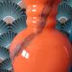 Monumental vase in opaline glass with multiple layers, Murano style 1950/1960.