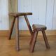 Tabourets tripodes vintage