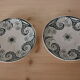 Pair of iron earth cups