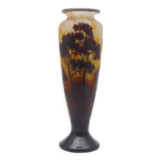 Vase daum freres landscape 44 cm