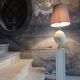 "Ostrich egg" floor lamp by Maison Le Dauphin