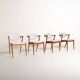 Set of 4 model “42” chairs by Kai Kristiansen for Schou Andersen