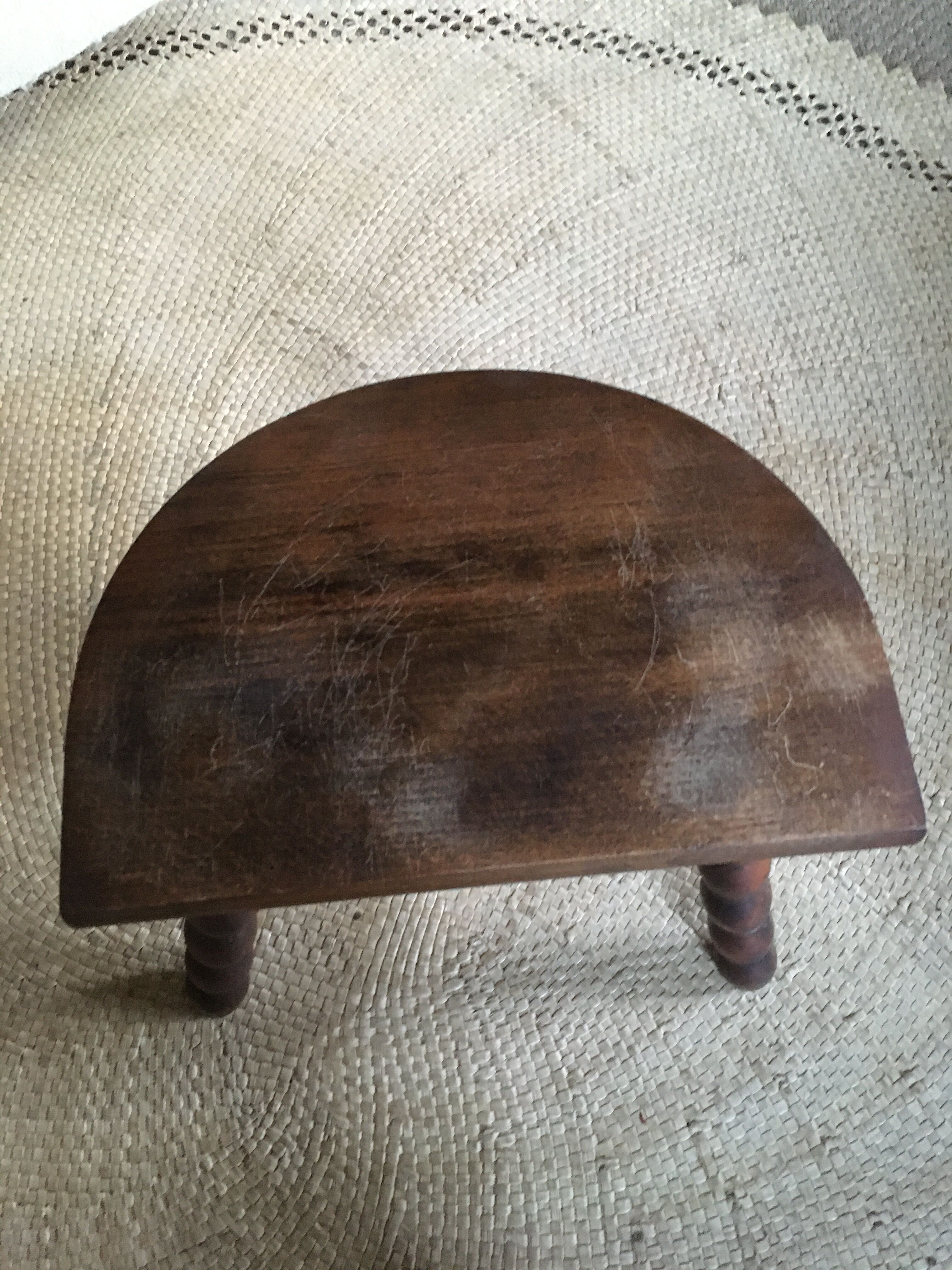 Cowhide tabouret