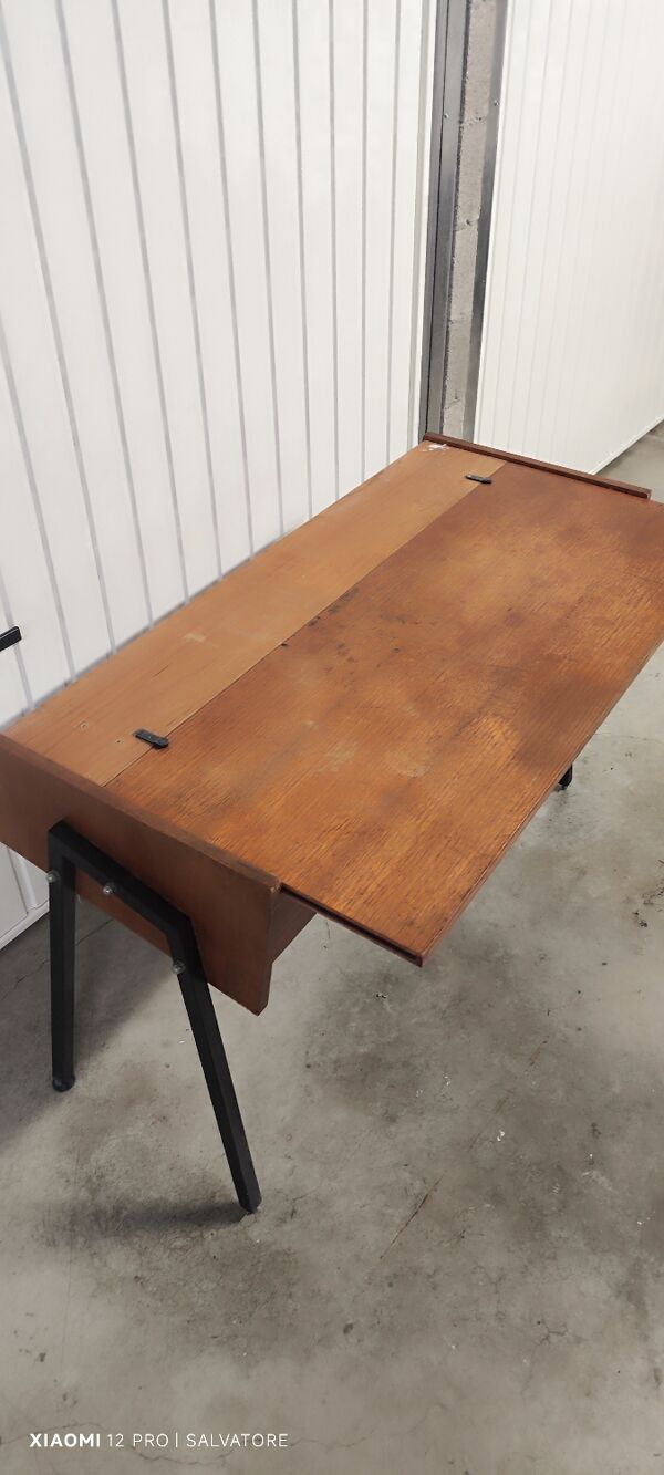 Console / Bureau d’appoint vintage – Ancien meuble à machine à tricote