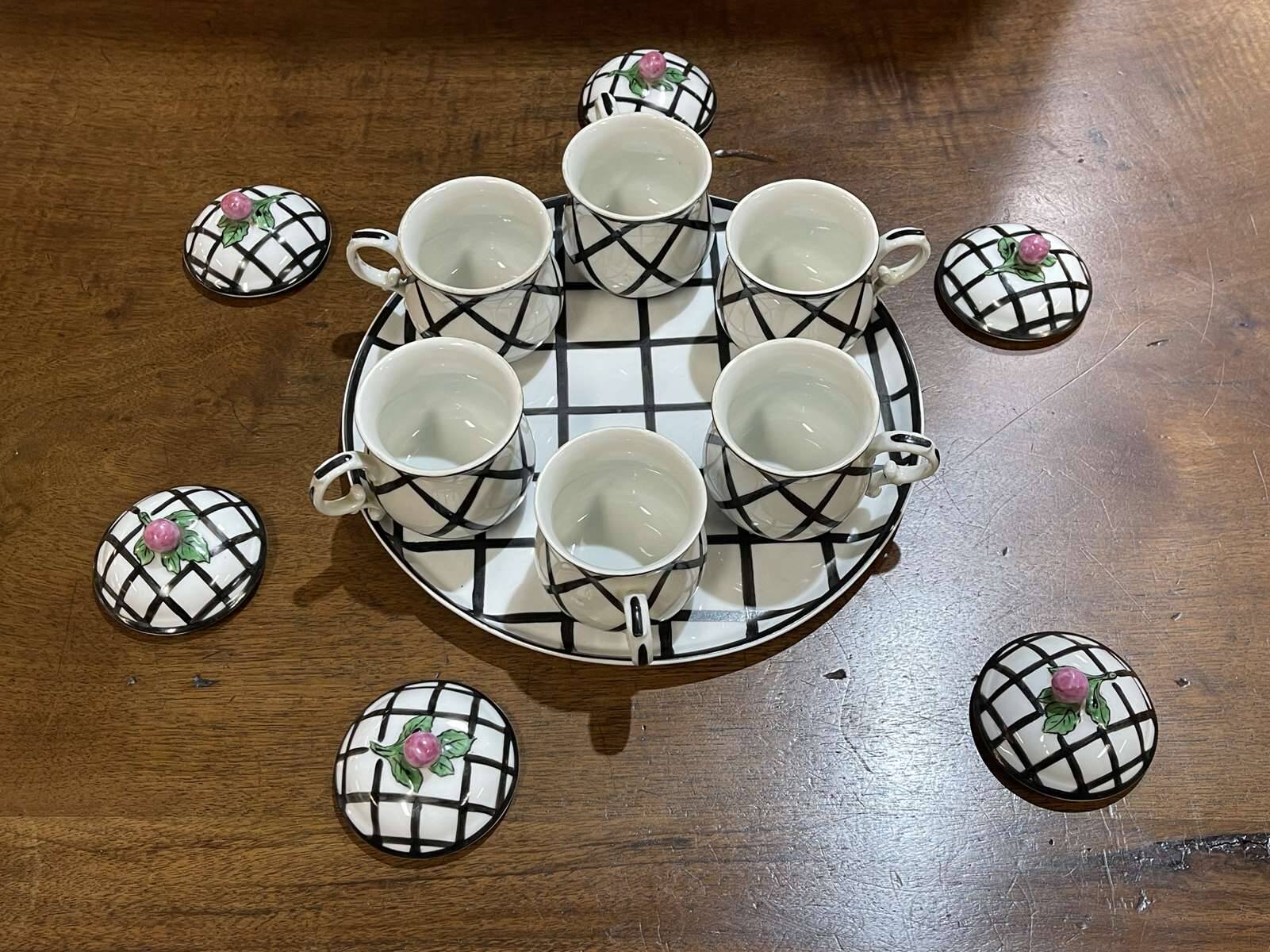 Delvaux porcelain cream service, rue Royale, Paris, late 19th century