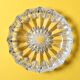 Vintage Heavy Cut Glass Ashtray, Large Round Mid-Century Accessory