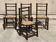 4 wooden and rope bobbin leg chairs attributed to Charles Dudouyt 1940