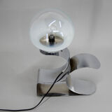 Design Table Lamp with Murano Glass Shade, 1980s