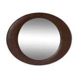 Asymmetrical oval wall mirror seventies